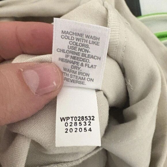 J. JILL Linen Stretch Wide Leg Pants Flat Front Pull On Beige Tan Petite PXL - Picture 6 of 6